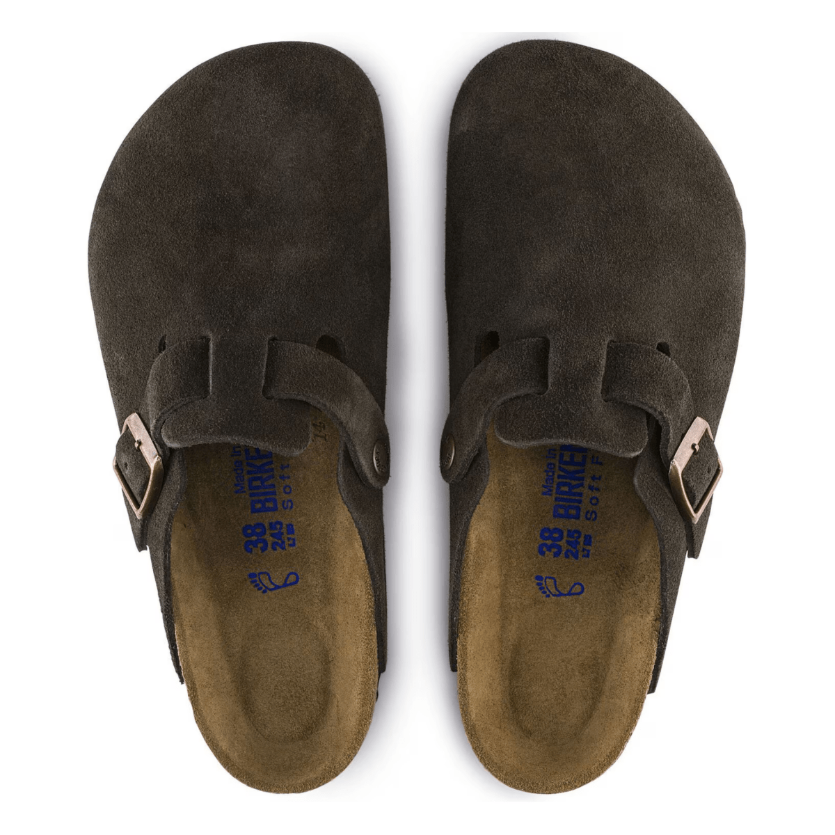 Birkenstock Men's Boston Soft Footbed Mocha Suede - 11017445 - Tip Top Shoes of New York