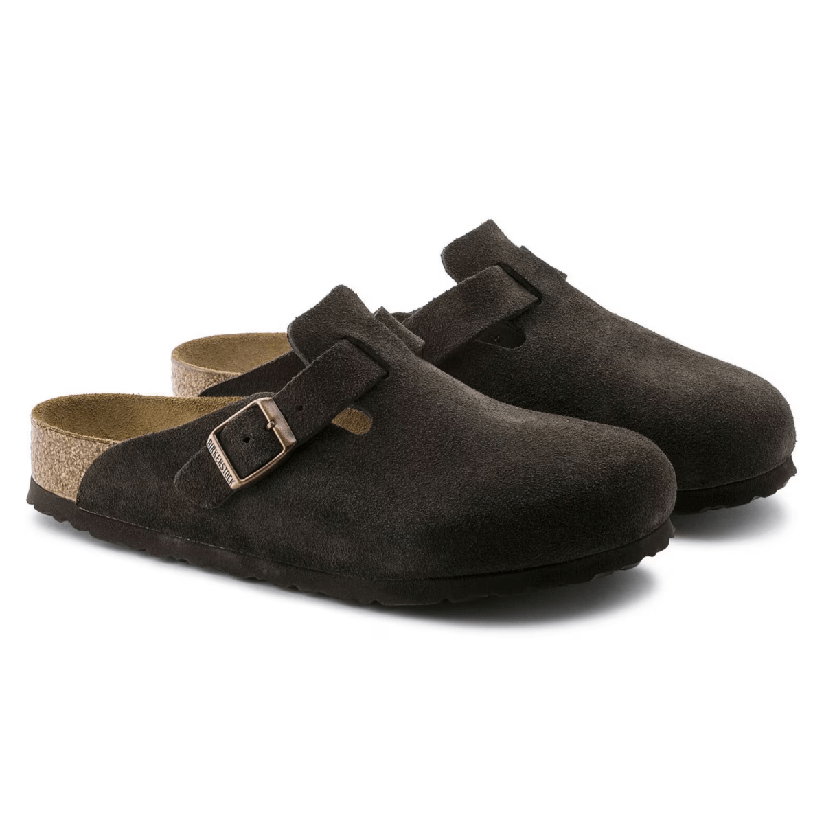 Birkenstock Men's Boston Soft Footbed Mocha Suede - 11017445 - Tip Top Shoes of New York