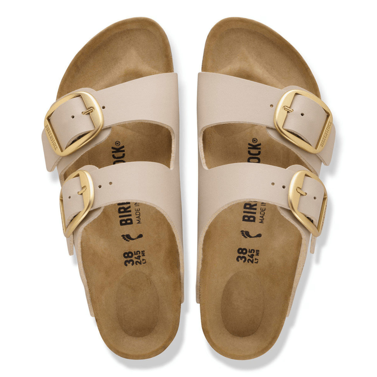 Birkenstock Women's Arizona Big Buckle Birko-Flor Sandcastle Leather - 9033349 - Tip Top Shoes of New York