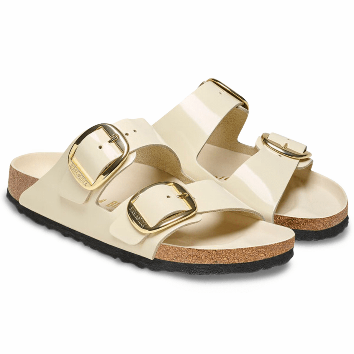 Birkenstock Women's Arizona Big Buckle High Shine Ecru Leather - 9013708 - Tip Top Shoes of New York