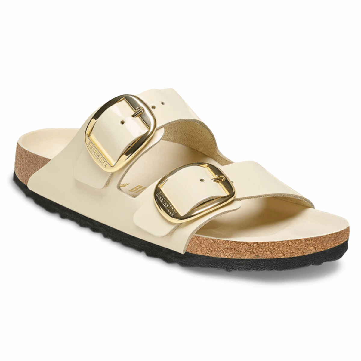 Birkenstock Women's Arizona Big Buckle High Shine Ecru Leather - 9013708 - Tip Top Shoes of New York