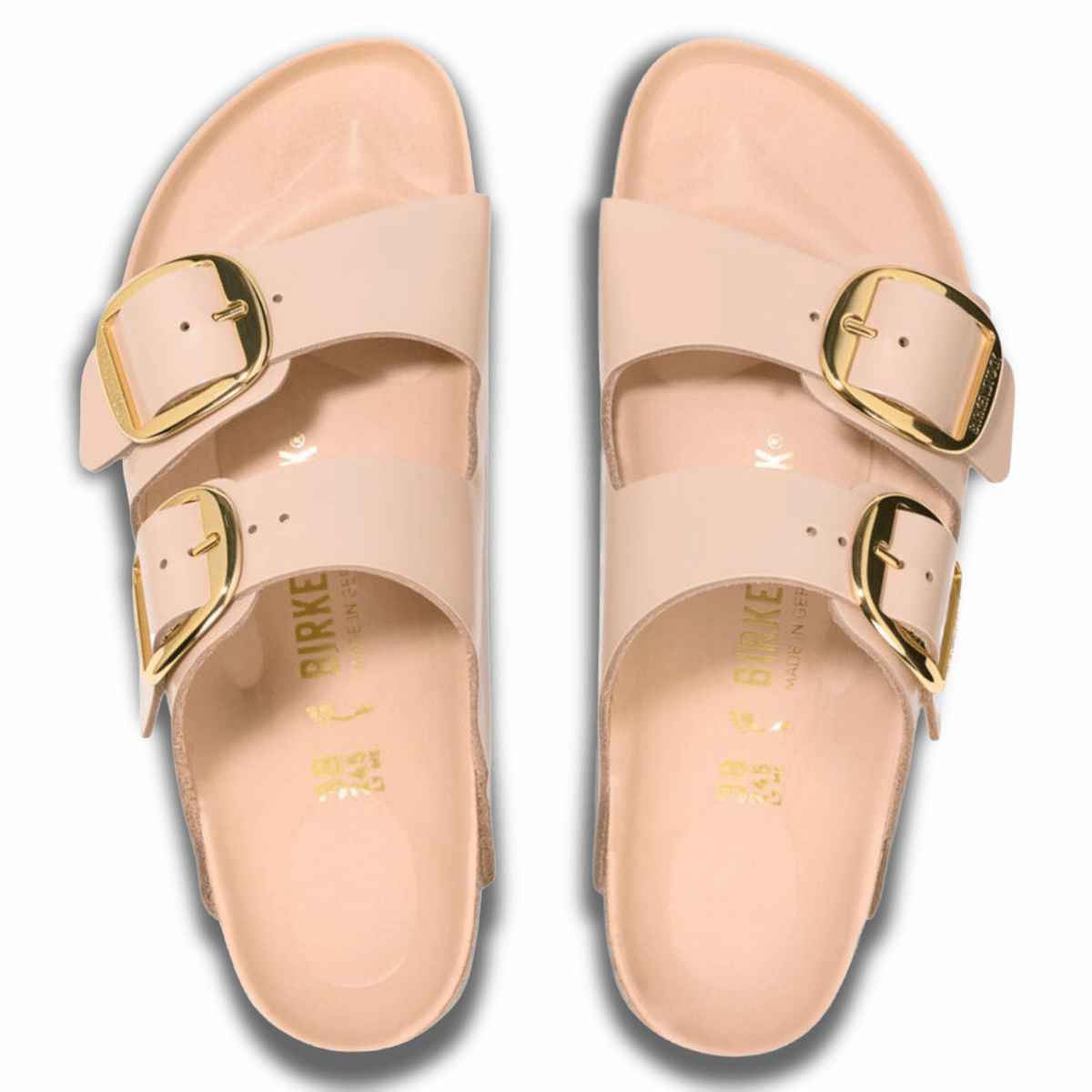 Birkenstock Women's Arizona Big Buckle High Shine New Beige Leather - 9013715 - Tip Top Shoes of New York