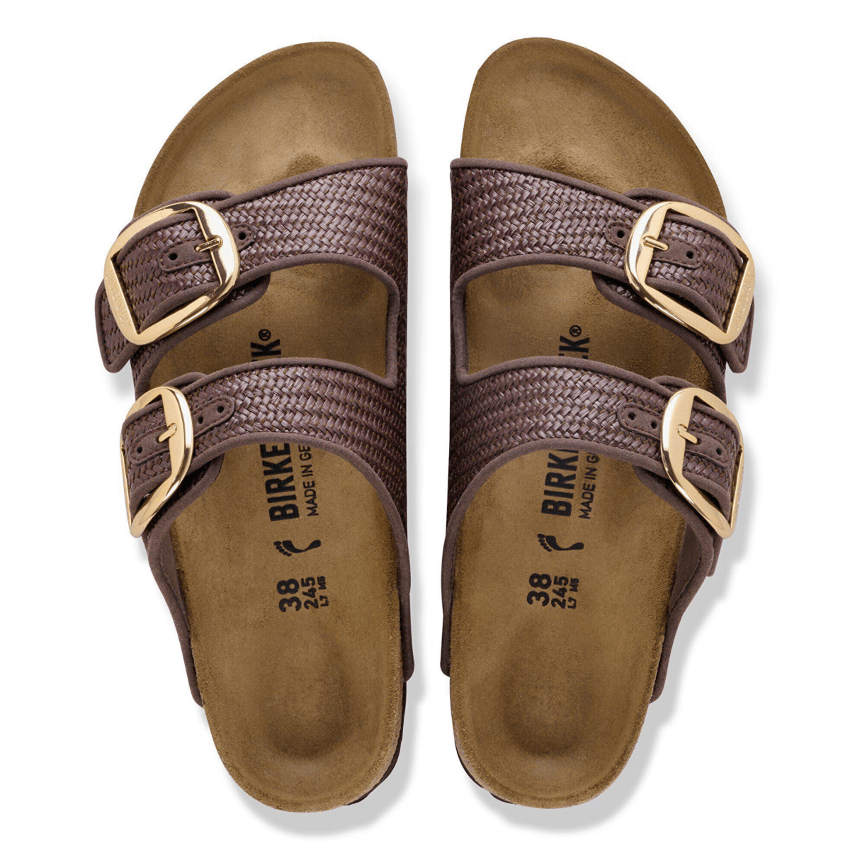 Birkenstock Women's Arizona Big Buckle Textile Raffia Carafe - 9028956 - Tip Top Shoes of New York