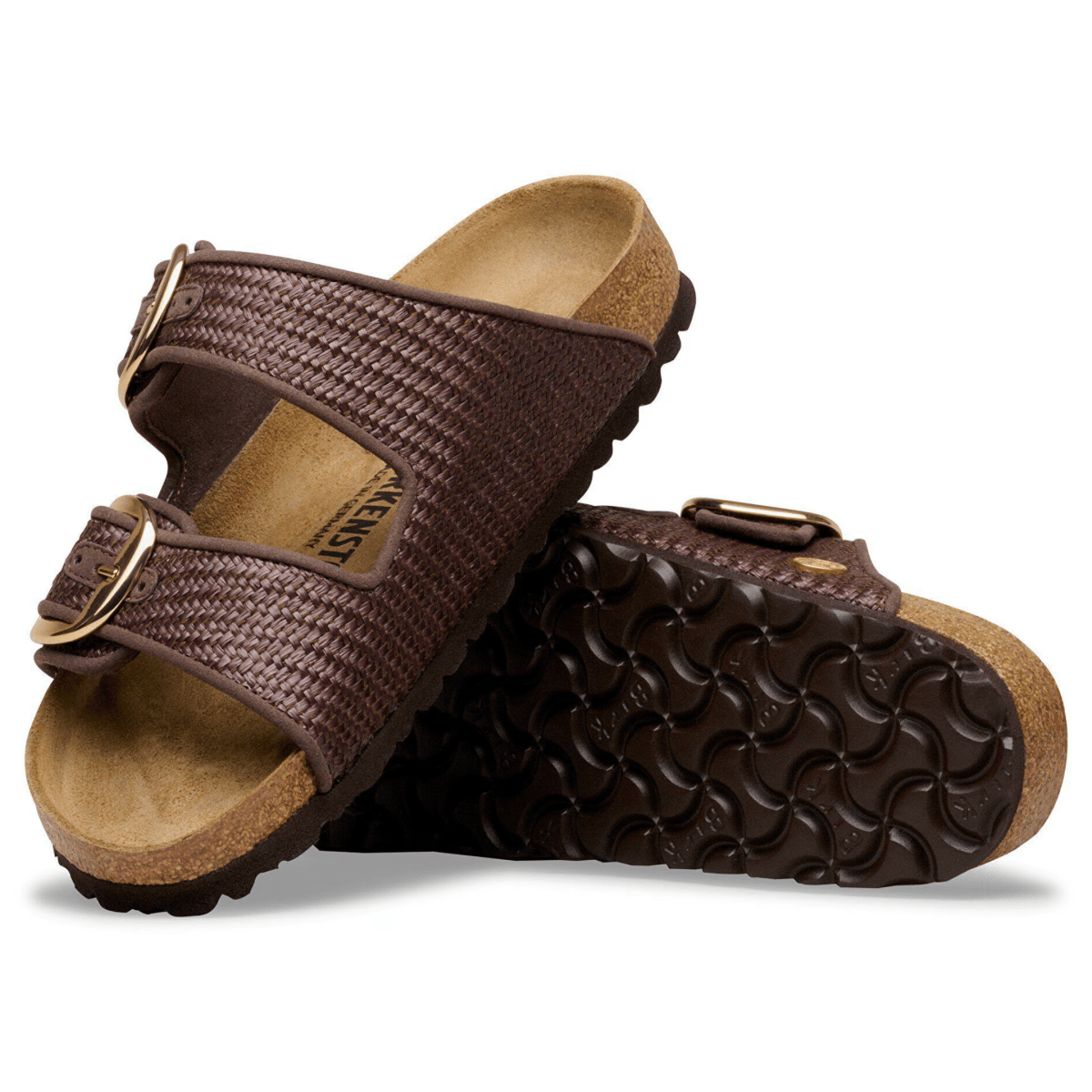 Birkenstock Women's Arizona Big Buckle Textile Raffia Carafe - 9028956 - Tip Top Shoes of New York