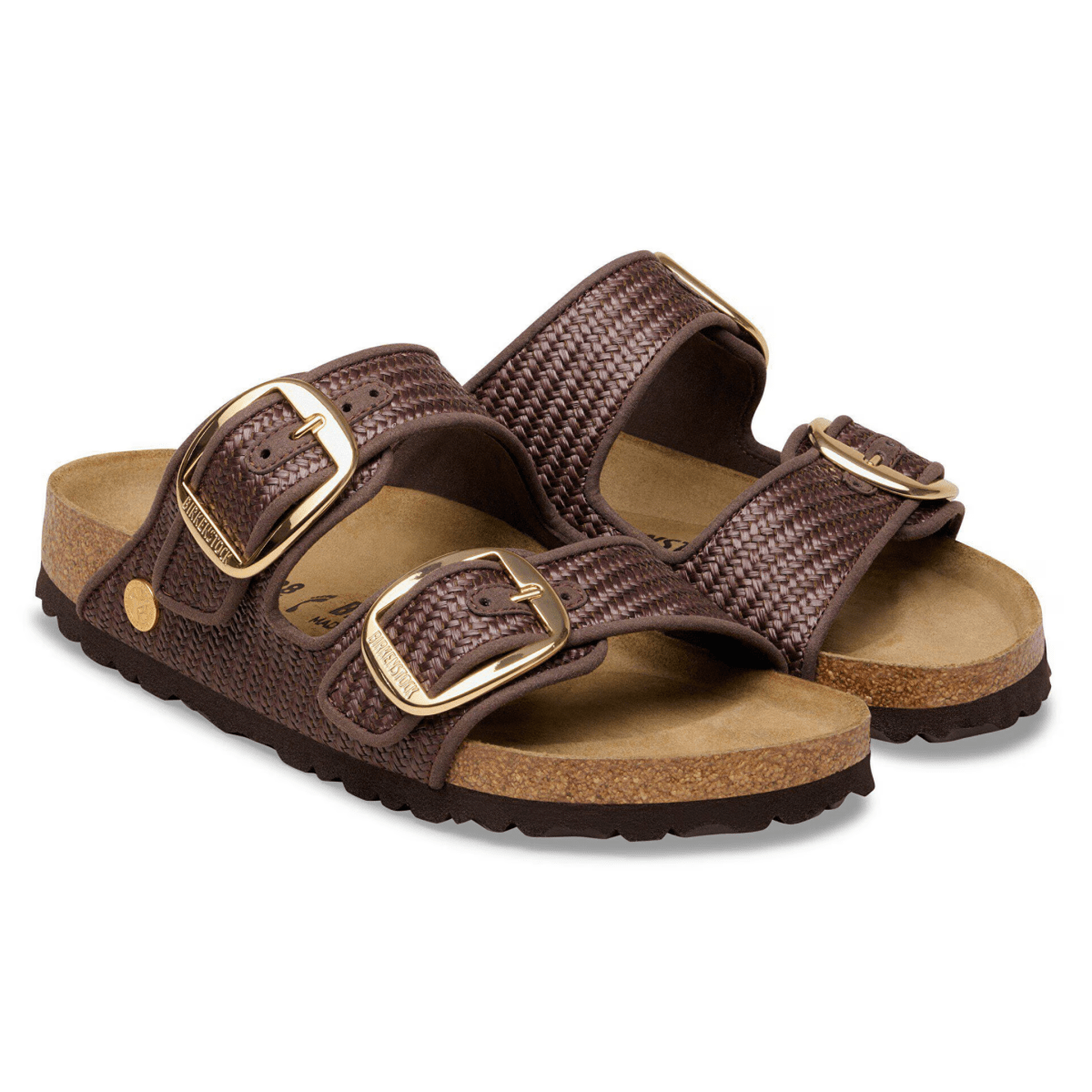 Birkenstock Women's Arizona Big Buckle Textile Raffia Carafe - 9028956 - Tip Top Shoes of New York