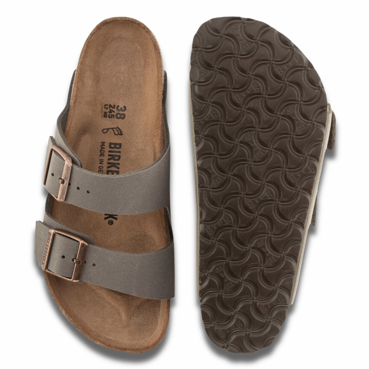 Birkenstock Women's Arizona Birkibuc Stone - 9016646 - Tip Top Shoes of New York