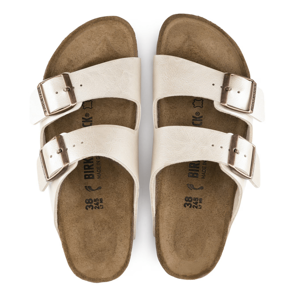 Birkenstock Women's Arizona Birko-Flor Graceful Pearl White - 9033356 - Tip Top Shoes of New York