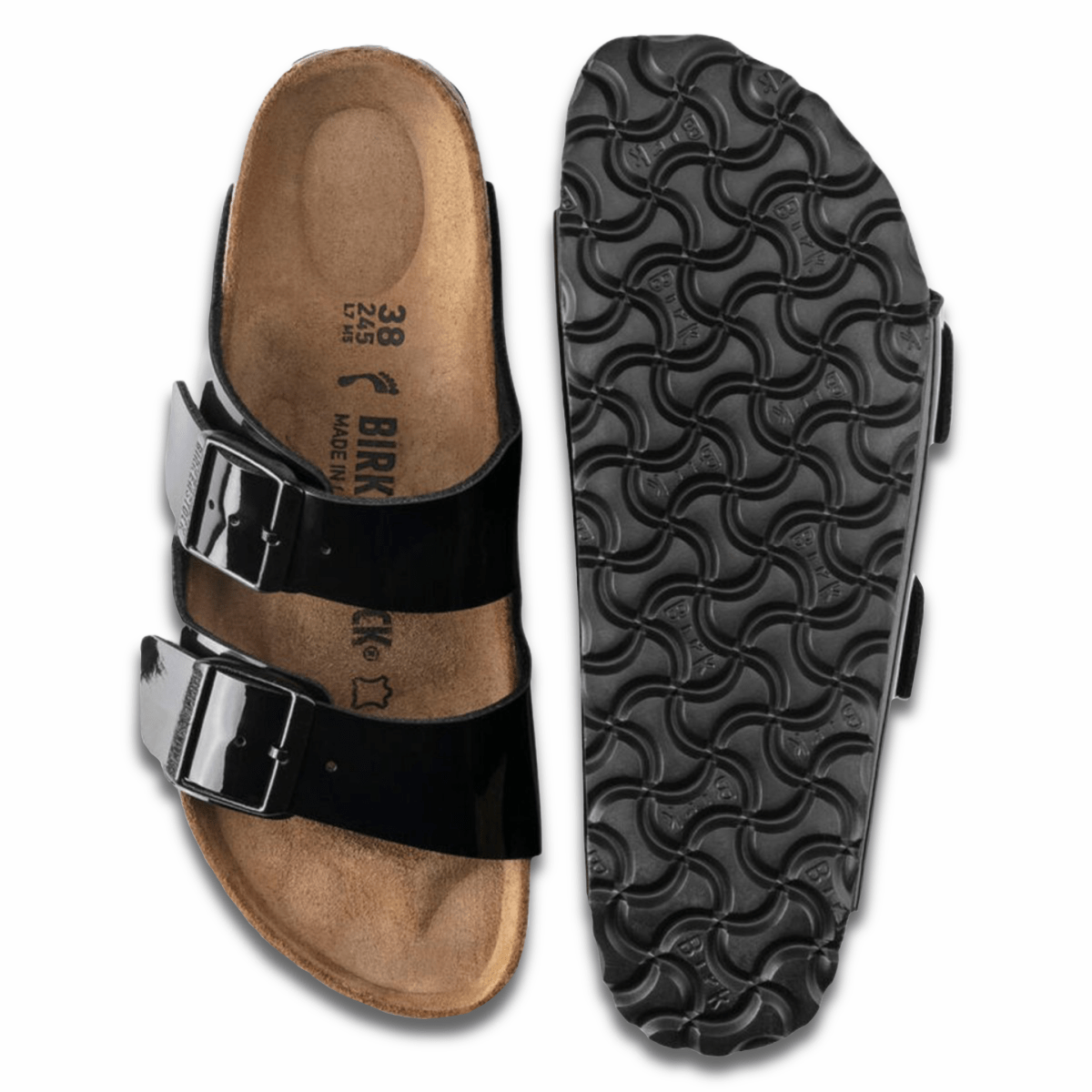 Birkenstock Women's Arizona Birko - Flor Patent Black - 9013587 - Tip Top Shoes of New York