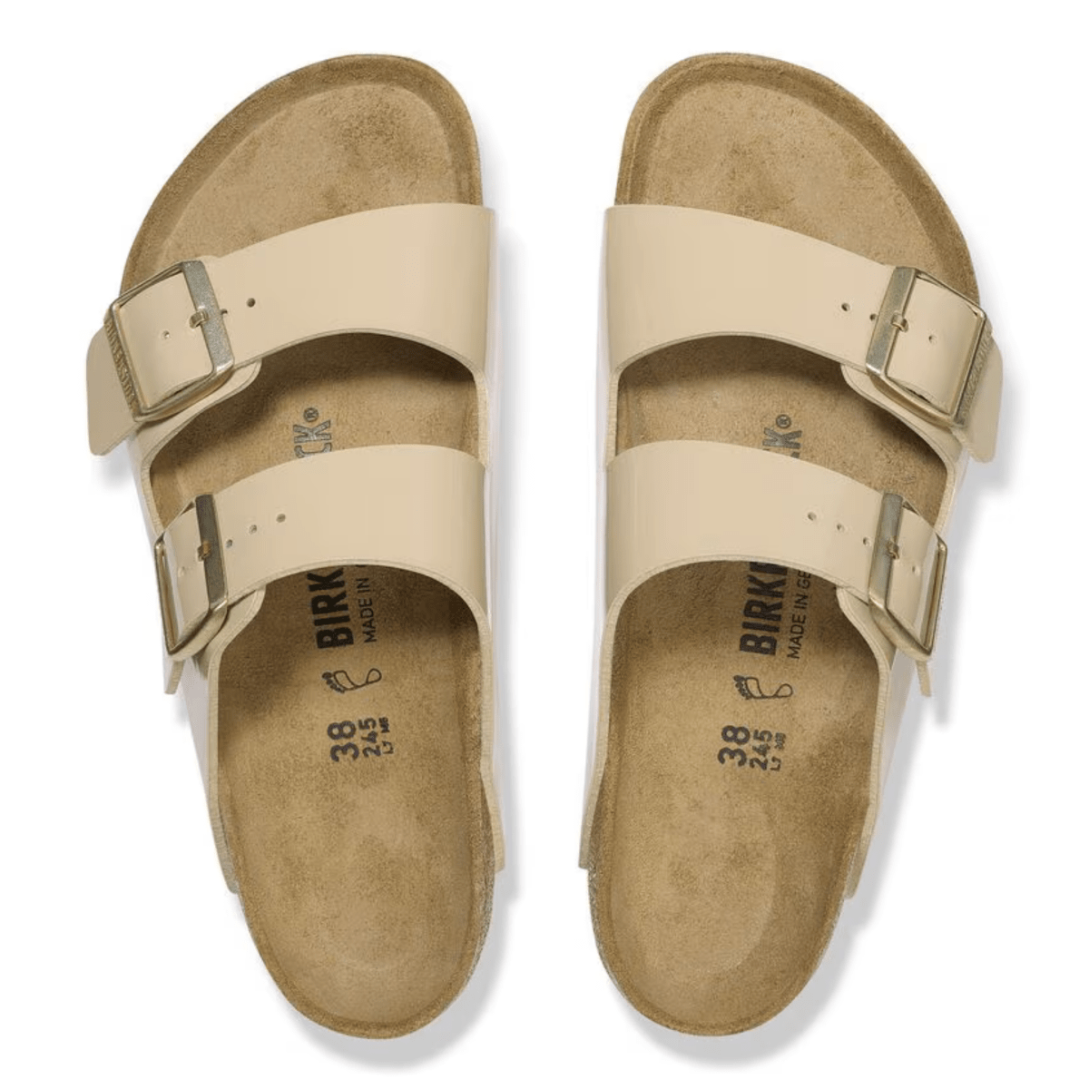 Birkenstock Women's Arizona Birko - Flor Patent Sand - 9019786 - Tip Top Shoes of New York