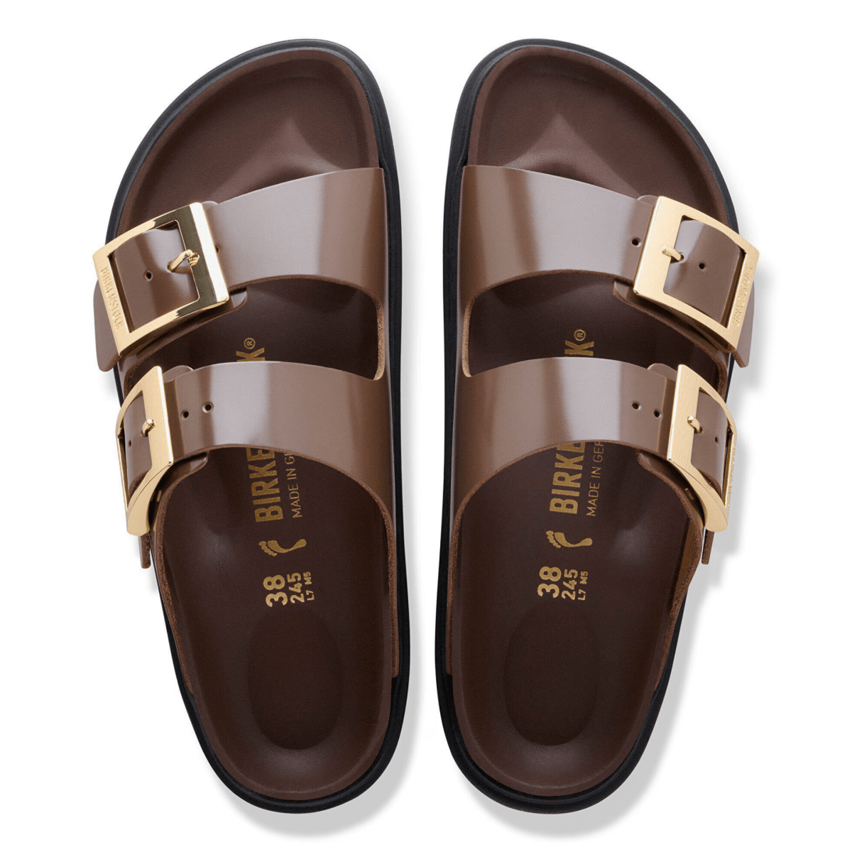 Birkenstock Women's Arizona Droplet High Shine Carafe Leather - 9028949 - Tip Top Shoes of New York