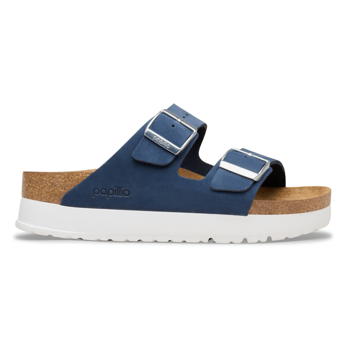 Birkenstock Women's Arizona Flex Platform Navy Nubuck - 9028809 - Tip Top Shoes of New York
