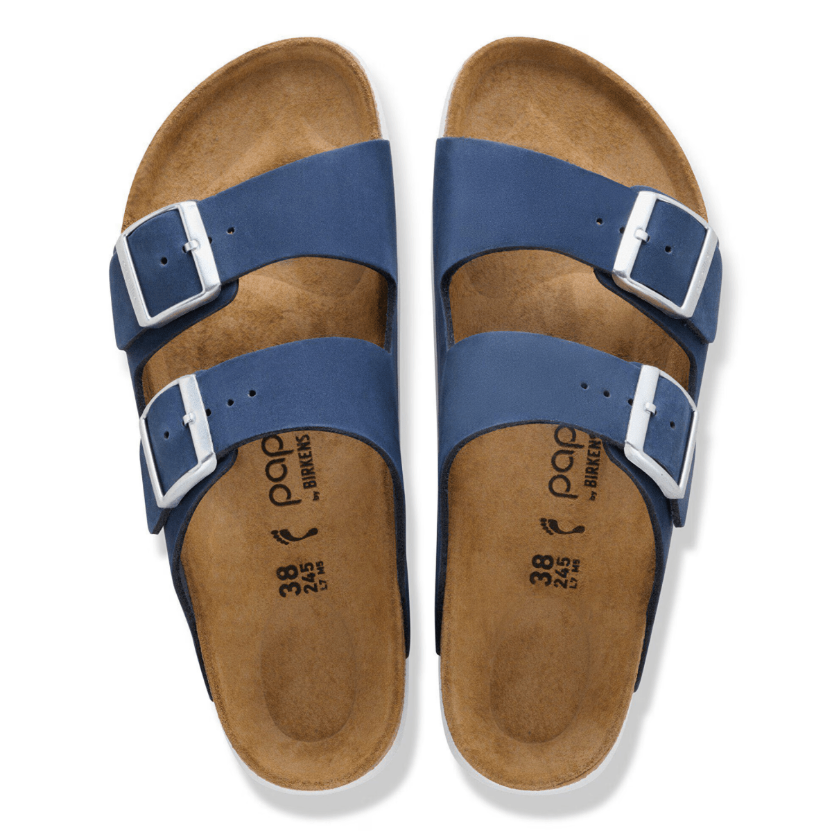 Birkenstock Women's Arizona Flex Platform Navy Nubuck - 9028809 - Tip Top Shoes of New York