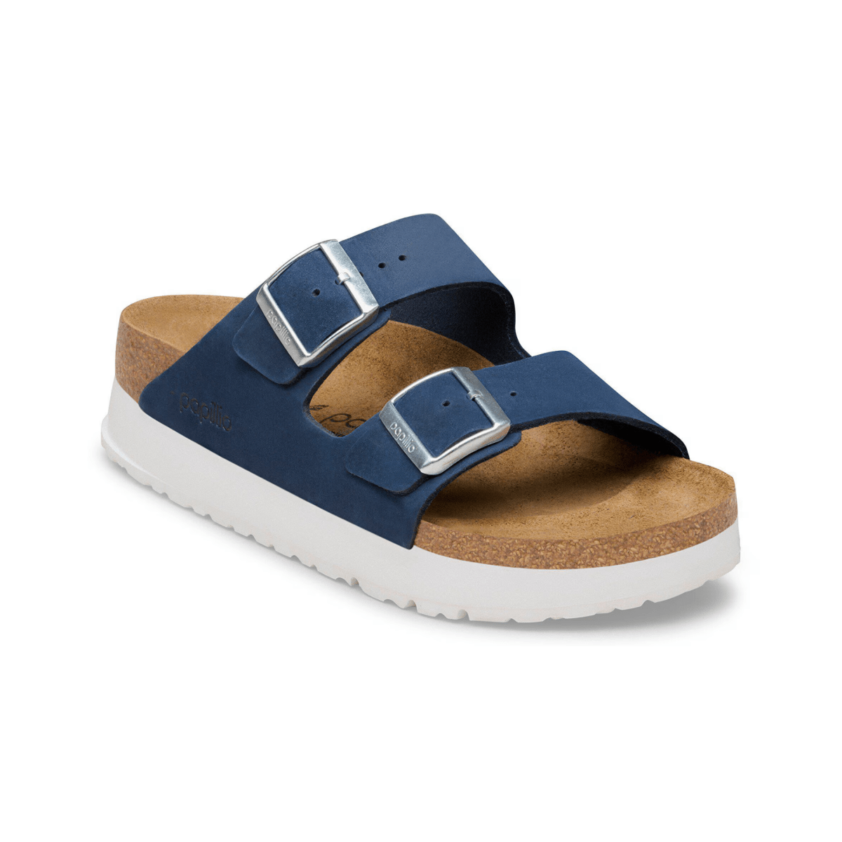 Birkenstock Women's Arizona Flex Platform Navy Nubuck - 9028809 - Tip Top Shoes of New York