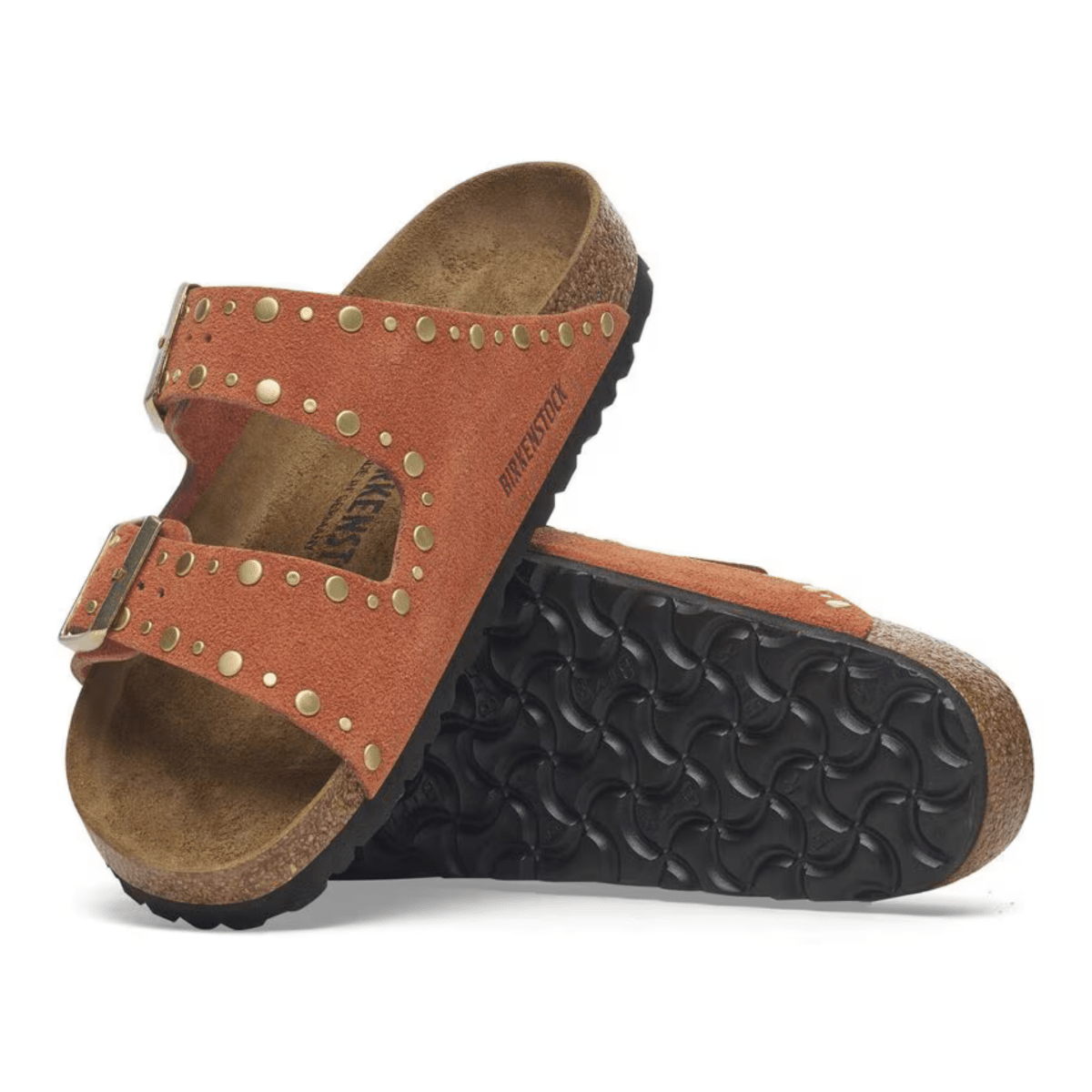 Birkenstock Women's Arizona Rivets Dark Rust Suede - 9019868 - Tip Top Shoes of New York