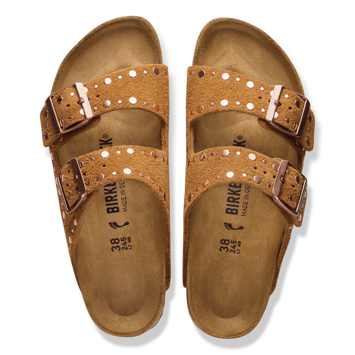 Birkenstock Women's Arizona Rivets Mink Suede - 9028740 - Tip Top Shoes of New York