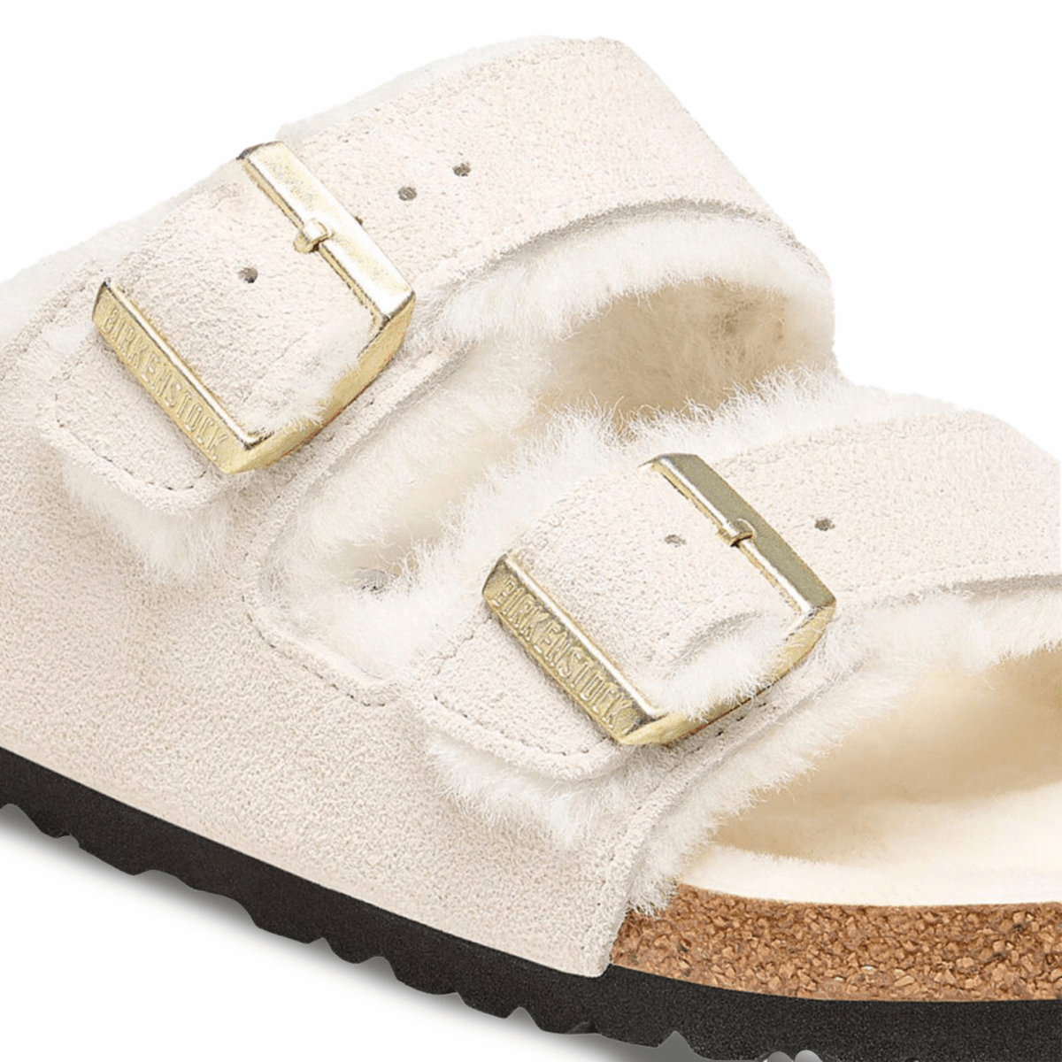 Birkenstock Women's Arizona Shearling Antique White Suede - 9019194 - Tip Top Shoes of New York
