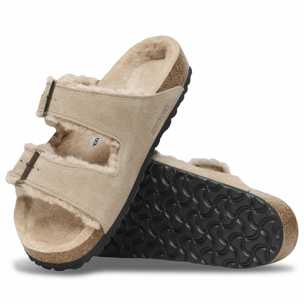 Birkenstock Women's Arizona Shearling Taupe Suede Leather - 9019202 - Tip Top Shoes of New York
