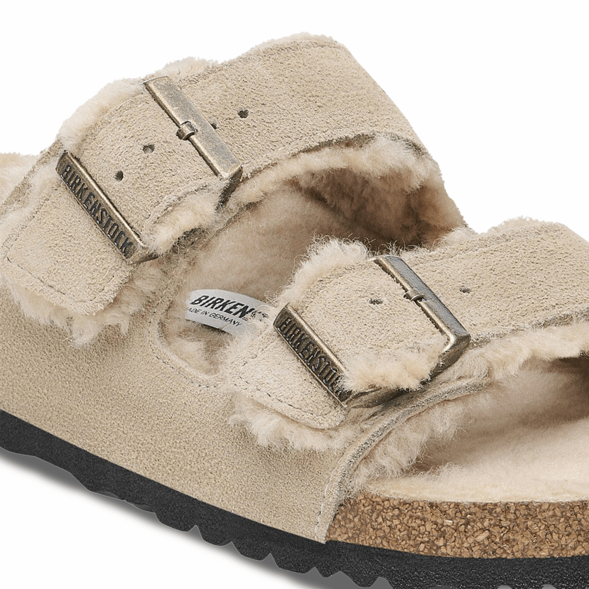 Birkenstock Women's Arizona Shearling Taupe Suede Leather - 9019202 - Tip Top Shoes of New York