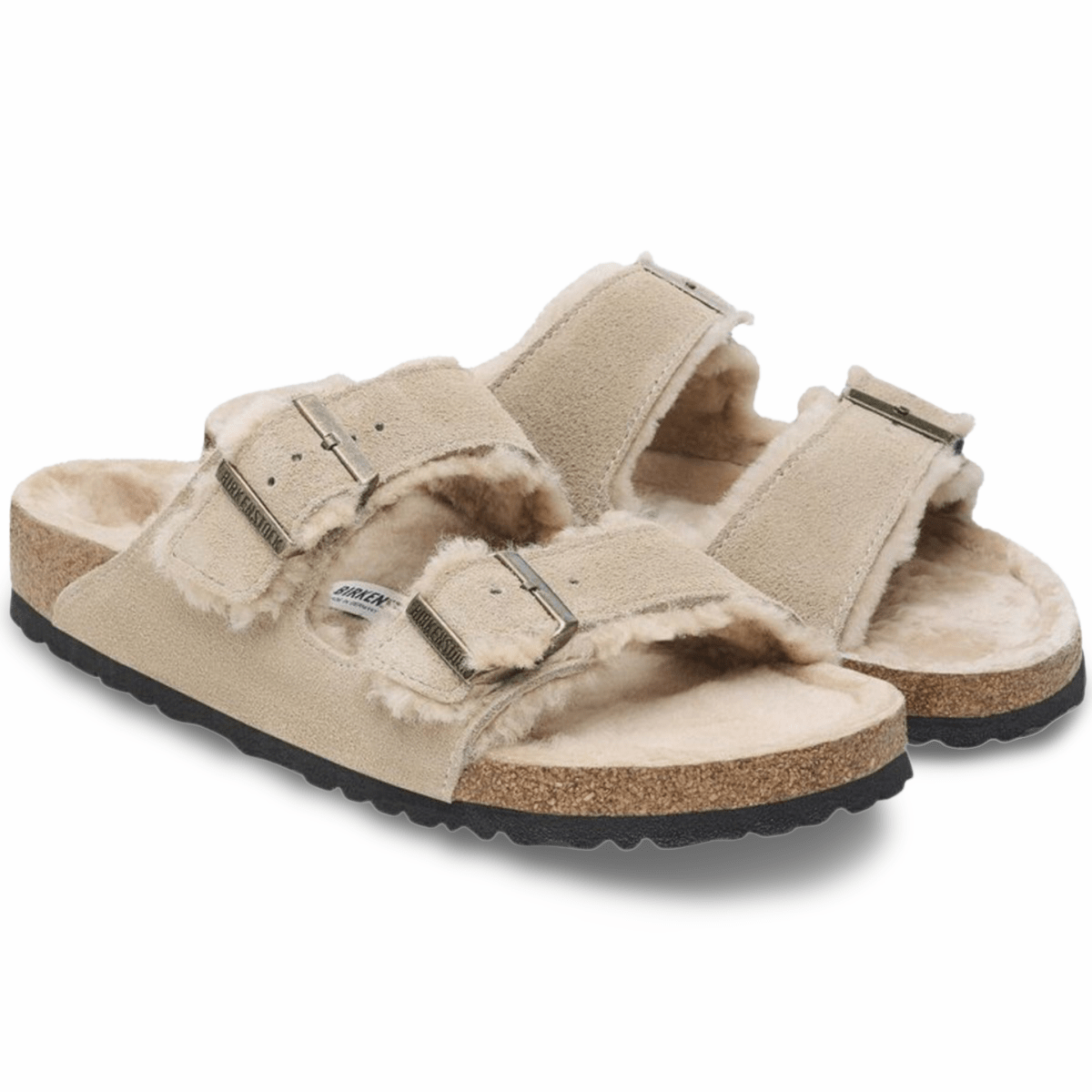 Birkenstock Women's Arizona Shearling Taupe Suede Leather - 9019202 - Tip Top Shoes of New York