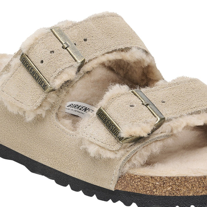 Birkenstock Women's Arizona Shearling Taupe Suede Leather - 9019202 - Tip Top Shoes of New York