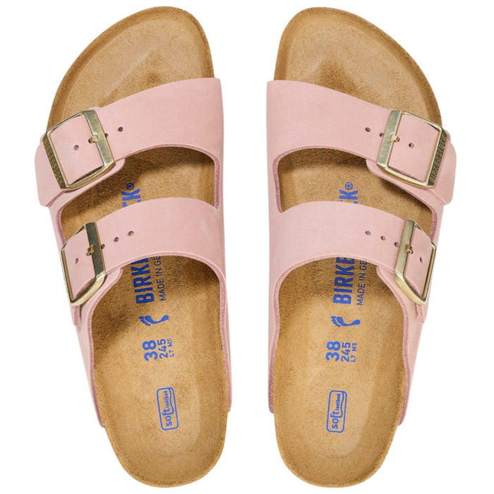 Birkenstock Women's Arizona Soft Footbed Soft Pink Nubuck - 9013573 - Tip Top Shoes of New York
