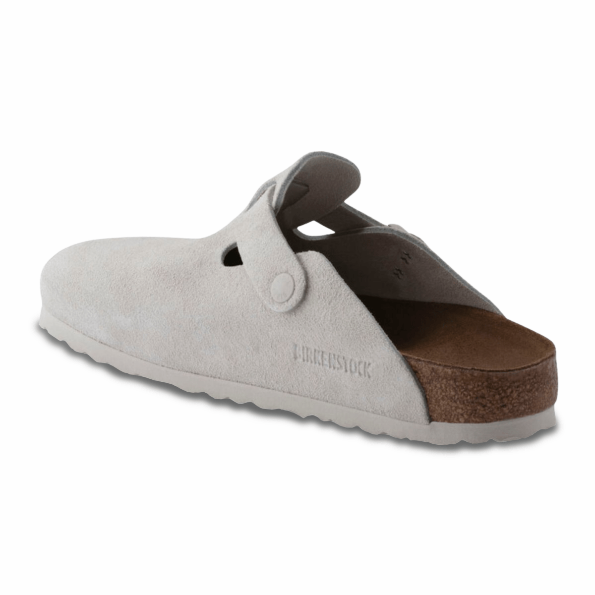 Birkenstock Women's Boston Antique White Suede Soft Footbed - 9013516 - Tip Top Shoes of New York