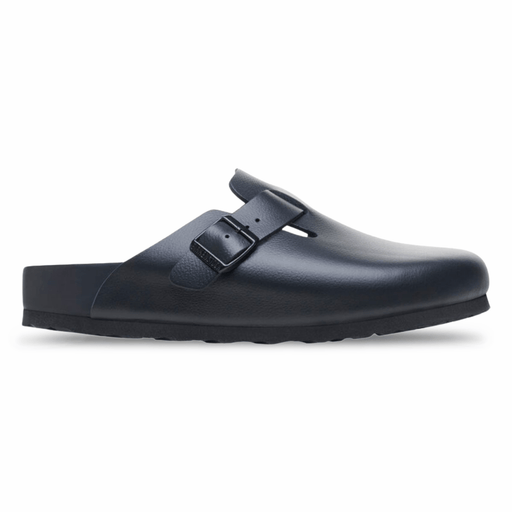 Birkenstock Women's Boston Exquisite Black Leather — Tip Top Shoes