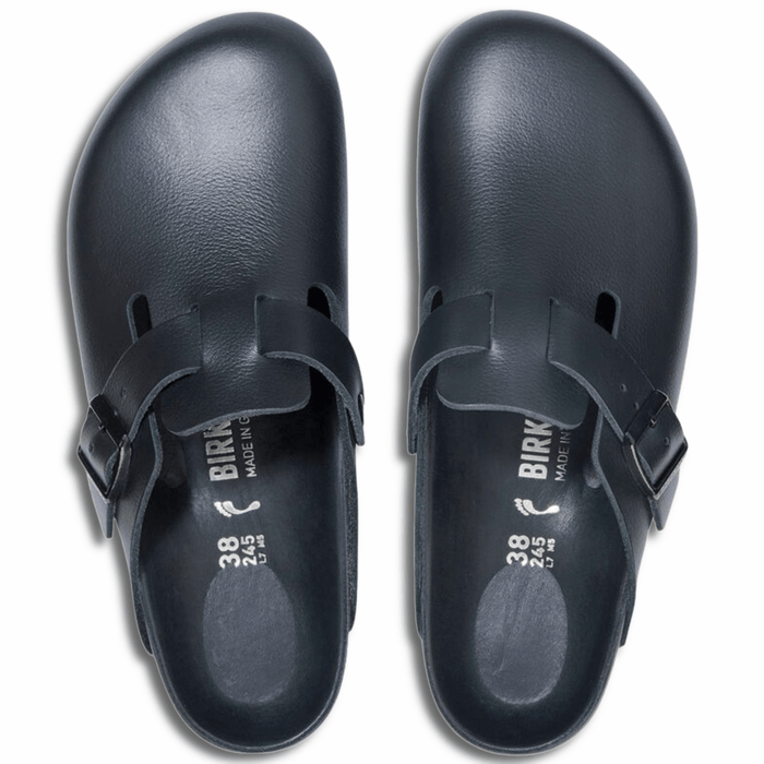 靴 BIRKENSTOCK Boston black 37 Boston Soft Footbed Suede Leather Black | BIRKENSTOCK