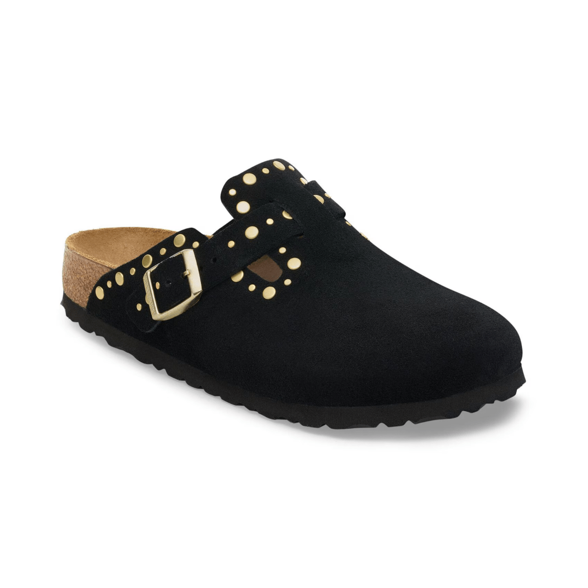 Birkenstock Women's Boston Rivets Black Suede - 9023396 - Tip Top Shoes of New York