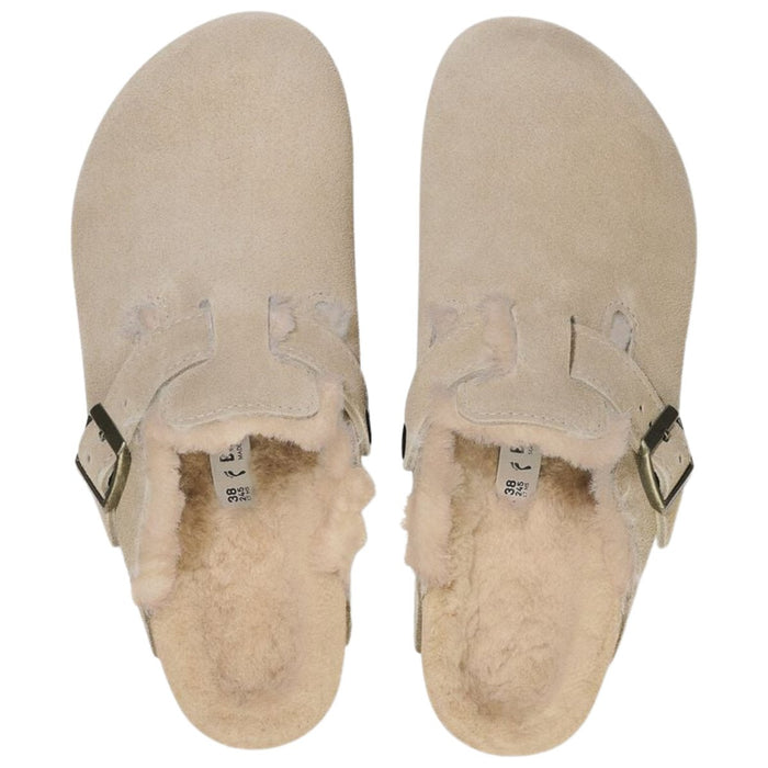 Birkenstock Women's Boston Shearling Taupe - 9019213 - Tip Top Shoes of New York