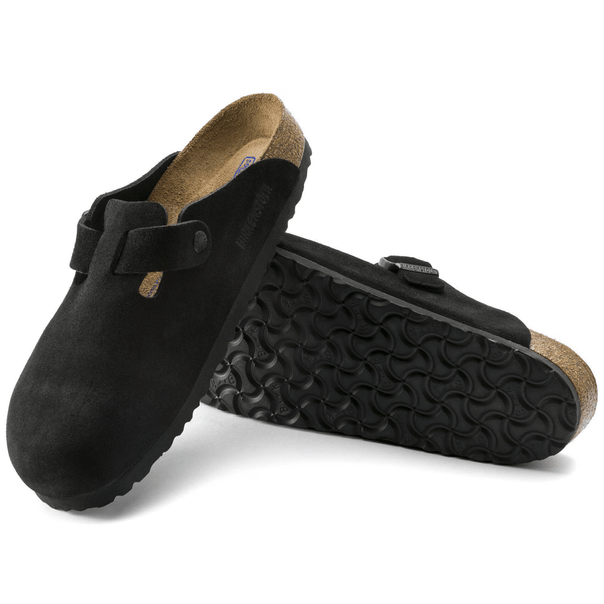 Birkenstock Women's Boston Soft Footbed Black Suede - 9033307 - Tip Top Shoes of New York