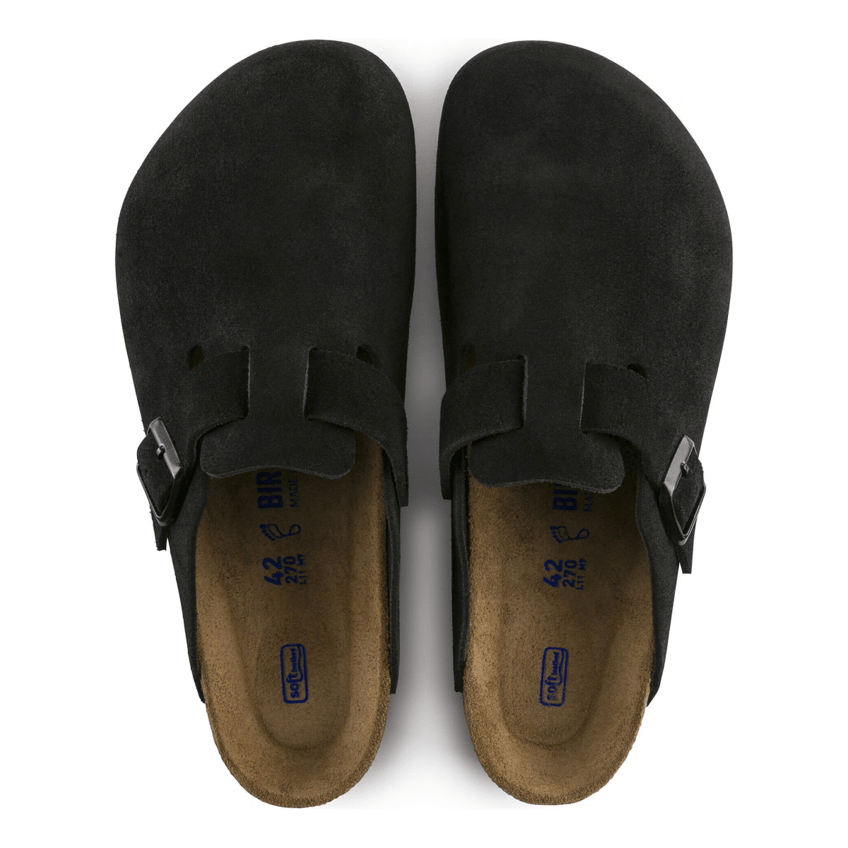 Birkenstock Women's Boston Soft Footbed Black Suede - 9033307 - Tip Top Shoes of New York