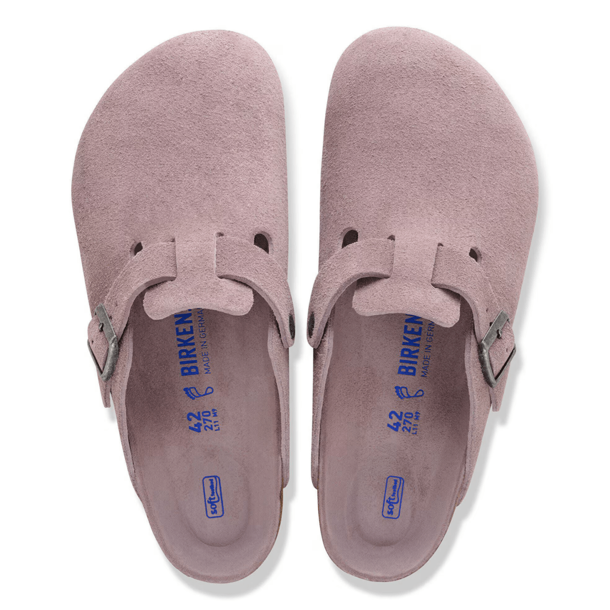 Birkenstock Women's Boston Soft Footbed Faded Purple Suede - 9028774 - Tip Top Shoes of New York