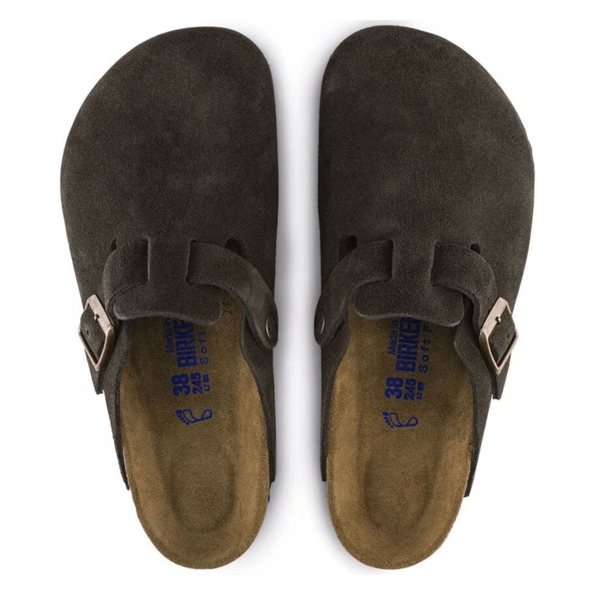 Birkenstock Women's Boston Soft Footbed Mocha Suede - 9023404 - Tip Top Shoes of New York