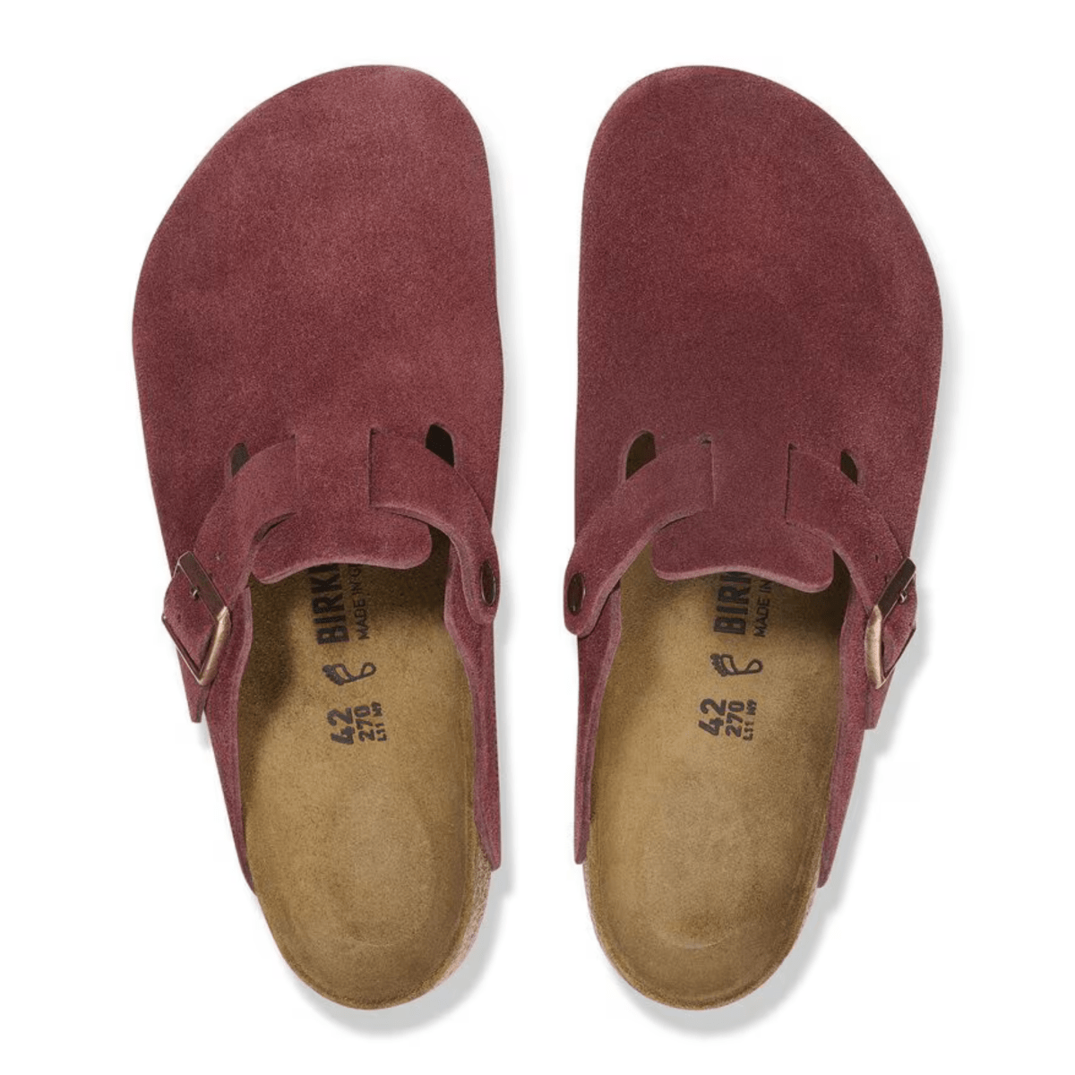Birkenstock Women's Boston Zinfandel Suede Leather - 9023343 - Tip Top Shoes of New York