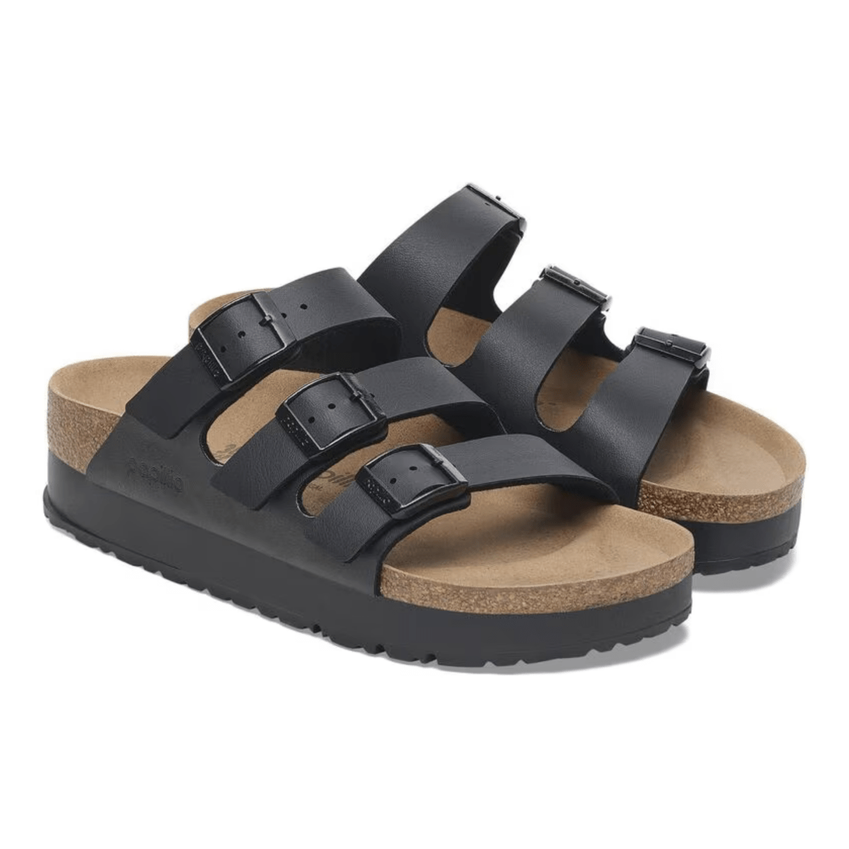 Birkenstock Women's Florida Vegan Flex Platform Birko - Flor Black - 9019799 - Tip Top Shoes of New York