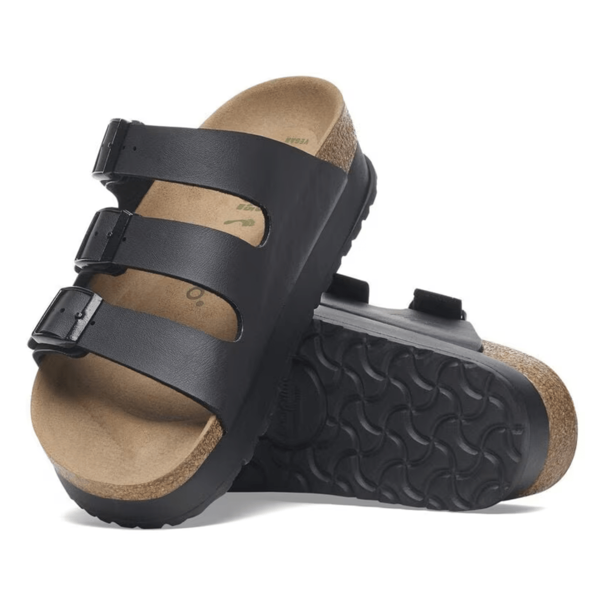 Birkenstock Women's Florida Vegan Flex Platform Birko - Flor Black - 9019799 - Tip Top Shoes of New York