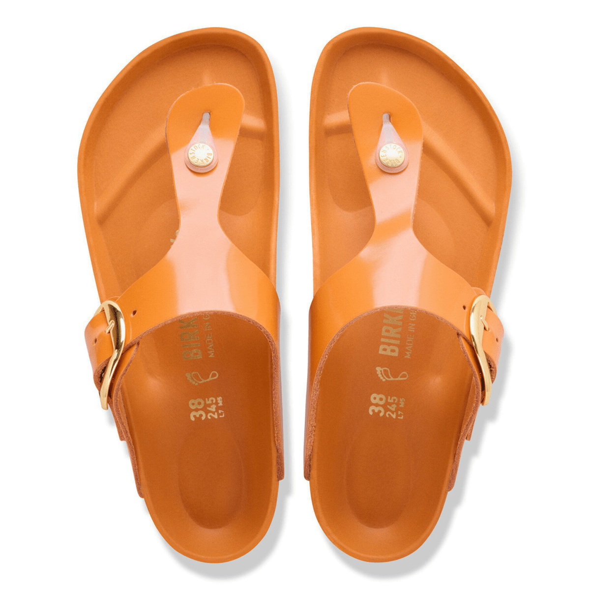 Birkenstock Women's Gizeh Big Buckle High-Shine Kurkuma - 9028921 - Tip Top Shoes of New York