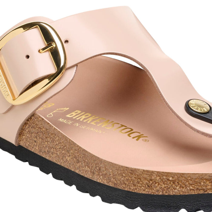 Birkenstock Women's Gizeh Big Buckle High Shine New Beige Leather - 9013723 - Tip Top Shoes of New York