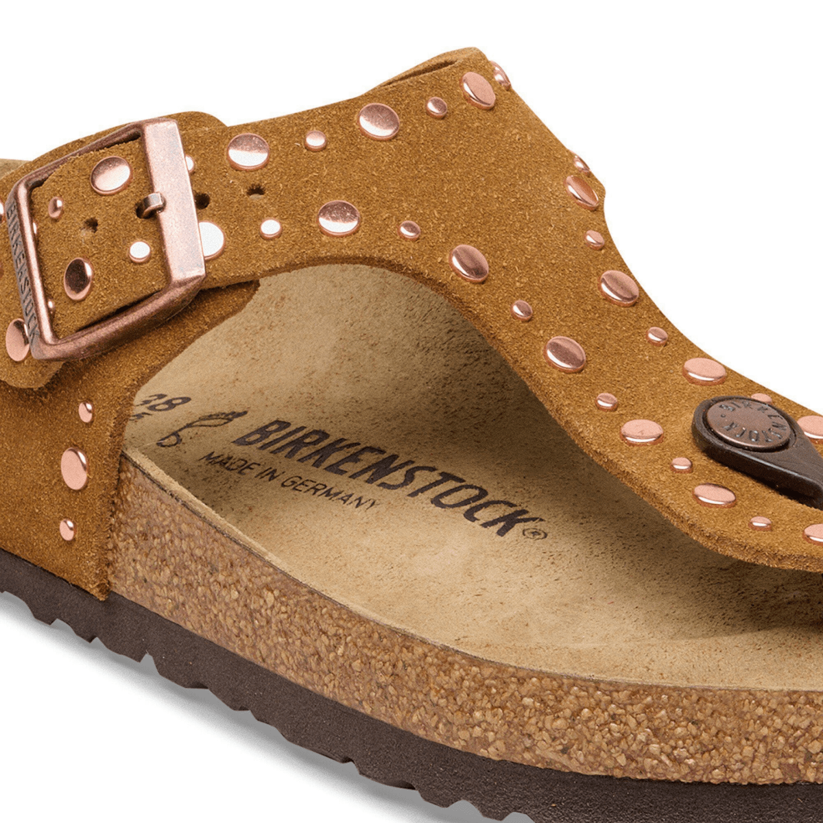Birkenstock Women's Gizeh Rivets Mink Suede - 9028747 - Tip Top Shoes of New York