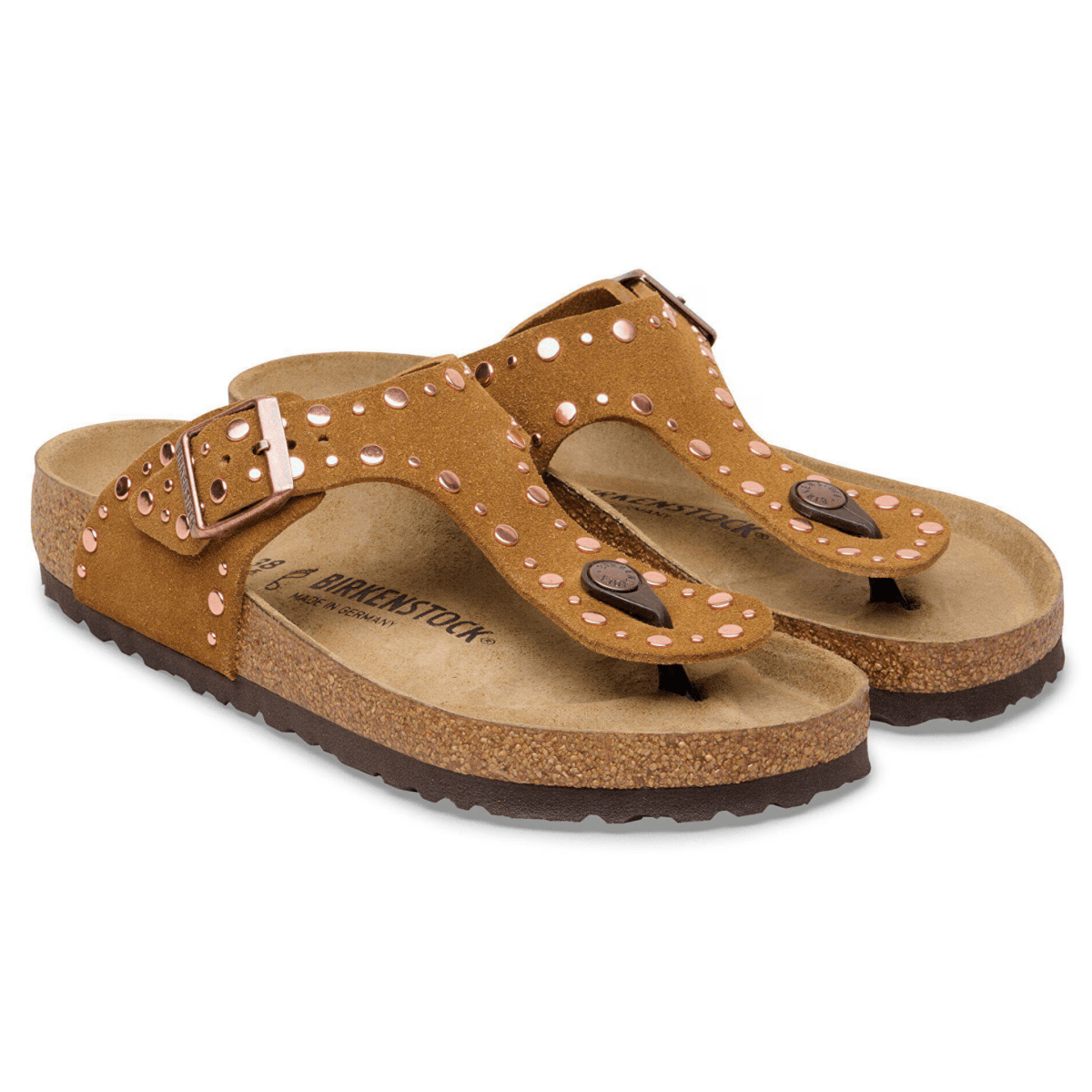 Birkenstock Women's Gizeh Rivets Mink Suede - 9028747 - Tip Top Shoes of New York