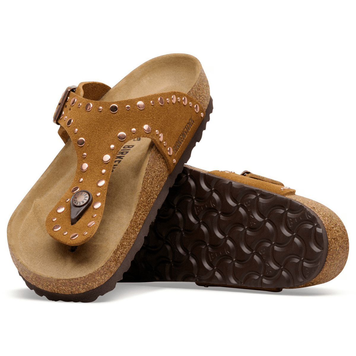 Birkenstock Women's Gizeh Rivets Mink Suede - 9028747 - Tip Top Shoes of New York