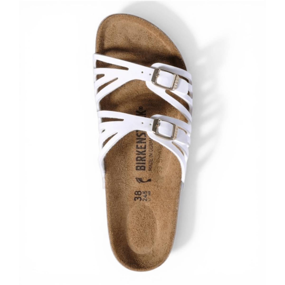 Birkenstock Women's Granada White BirkiBuc - 9028754 - Tip Top Shoes of New York