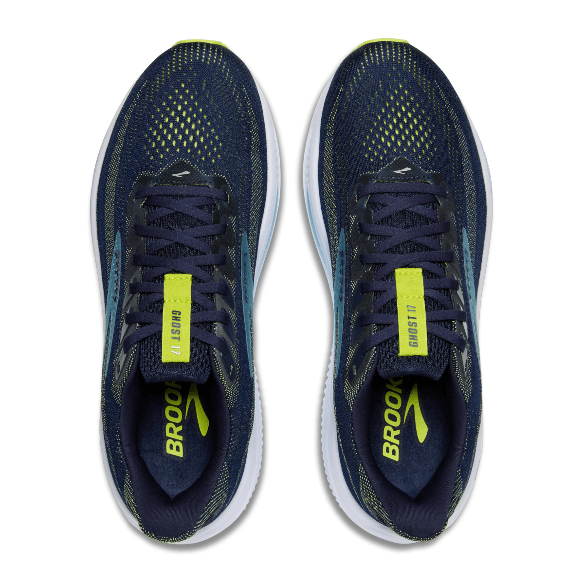 Brooks Men's Ghost 17 Peacoat/Lime/Blue - 11000962 - Tip Top Shoes of New York