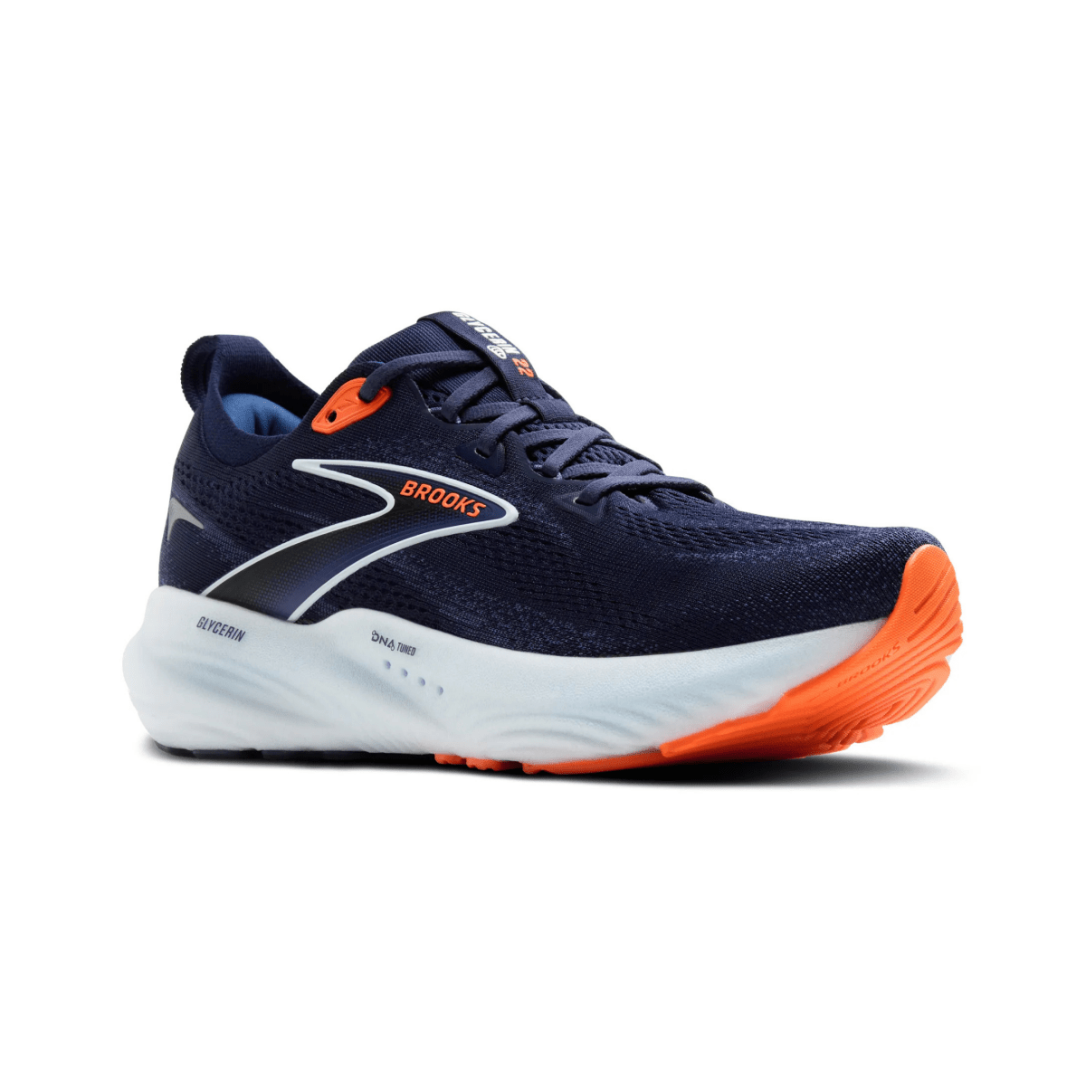 Brooks Men's Glycerin 22 Peacoat/Blue Ribbon/Orange - 10058209 - Tip Top Shoes of New York