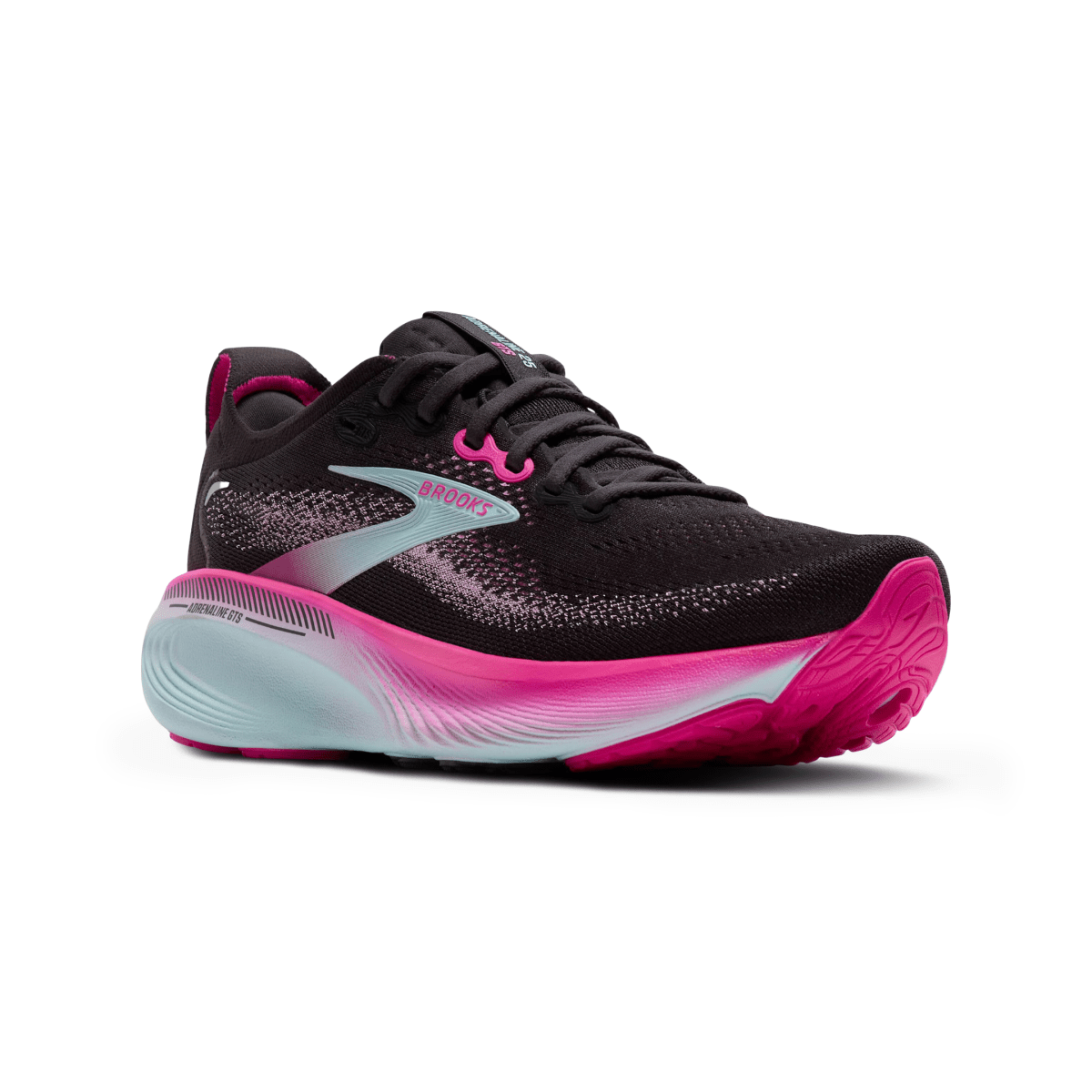 Brooks Women's Adrenaline GTS 25 Black/Cyber Pink/Iced Aqua - 11000947 - Tip Top Shoes of New York