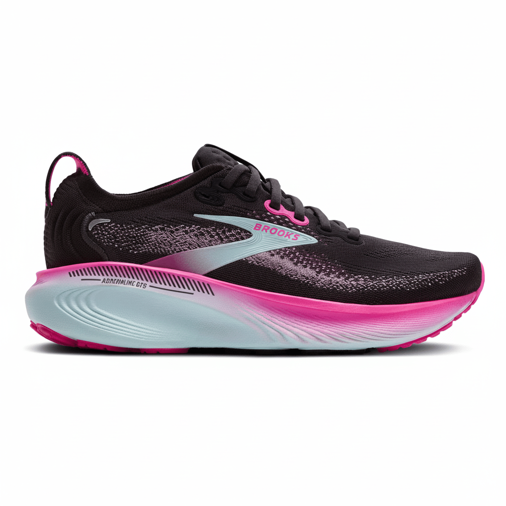 Brooks Women's Adrenaline GTS 25 Black/Cyber Pink/Iced Aqua - 11000947 - Tip Top Shoes of New York