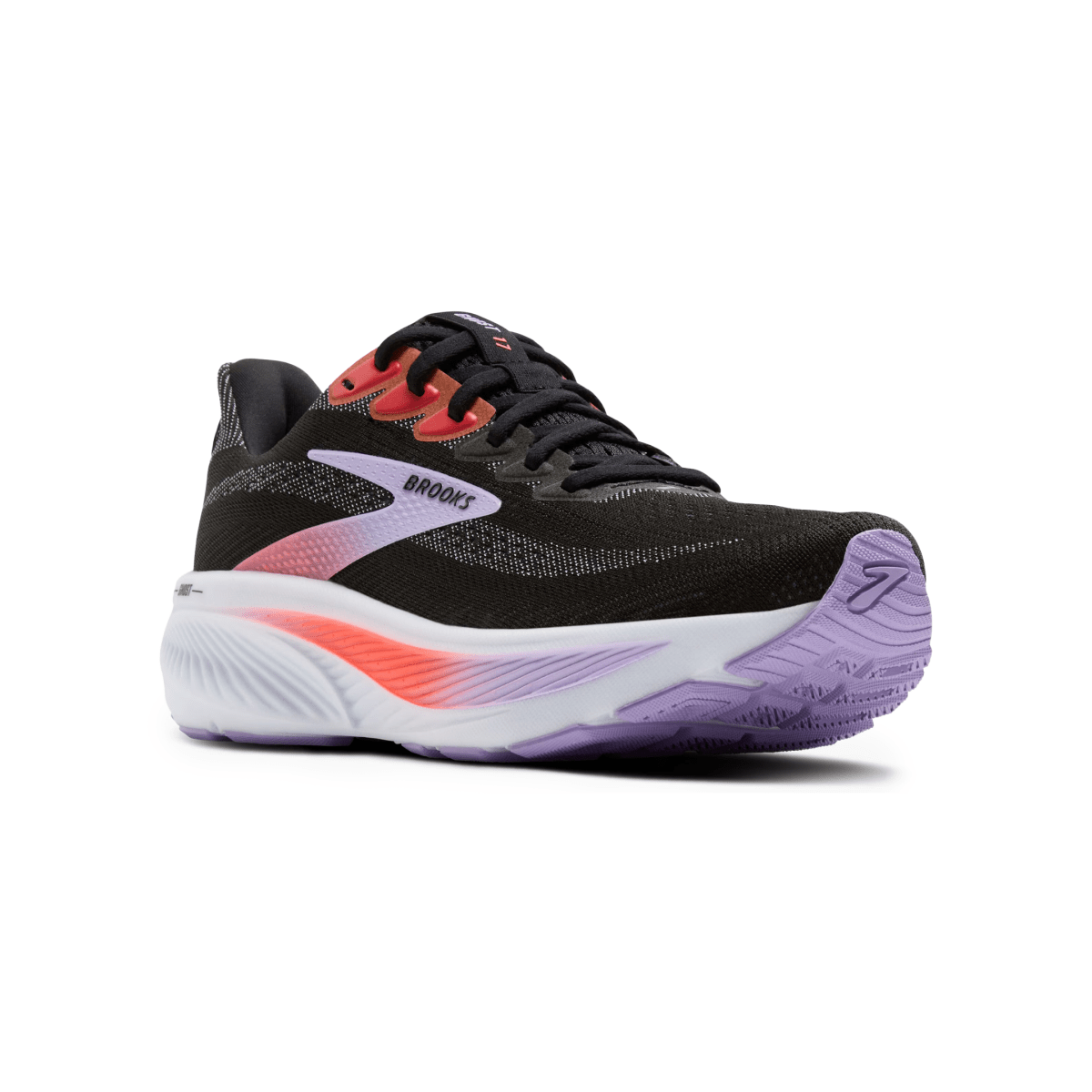 Brooks Women's Ghost 17 Black/Purple/Coral - 11021107 - Tip Top Shoes of New York