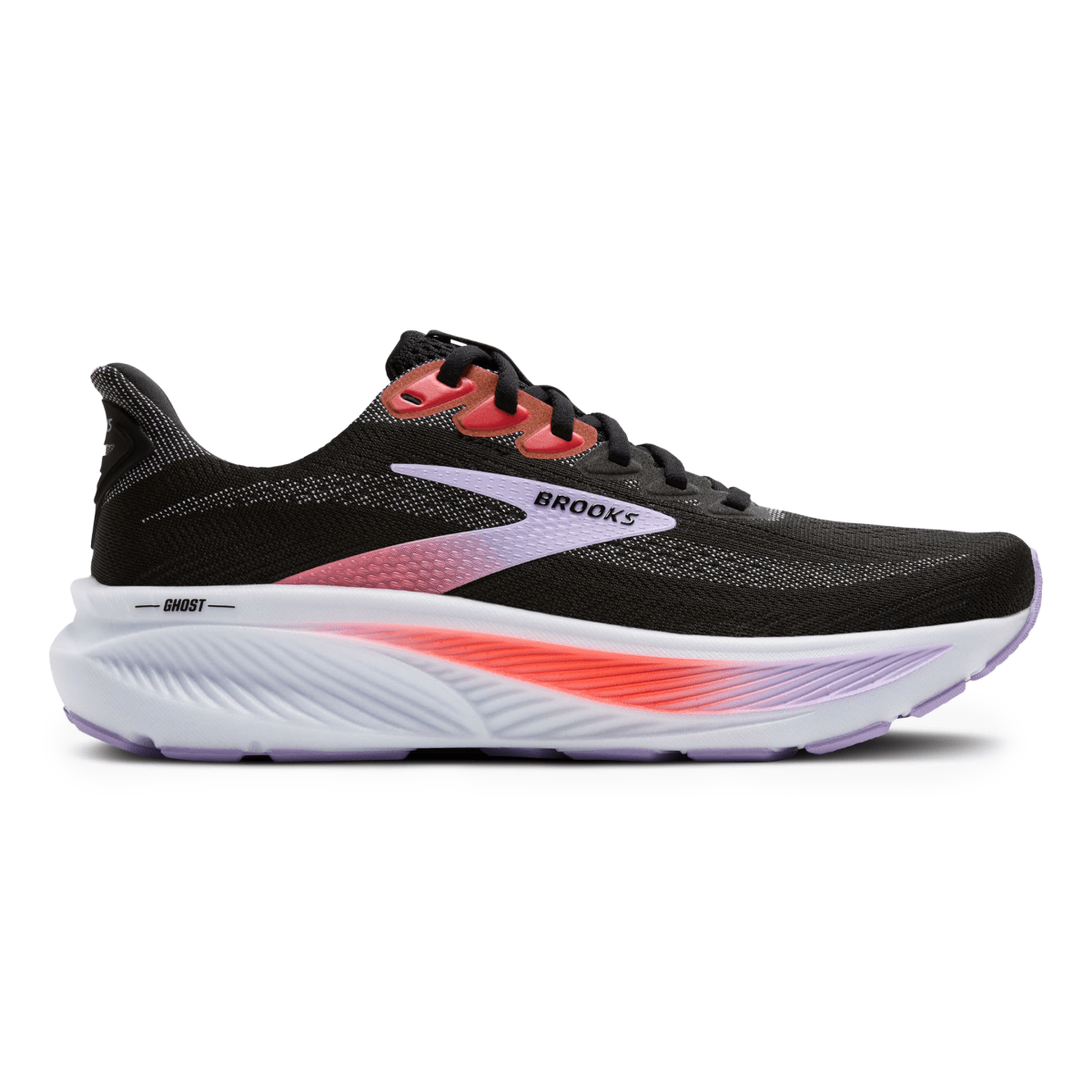 Brooks Women's Ghost 17 Black/Purple/Coral - 11021107 - Tip Top Shoes of New York