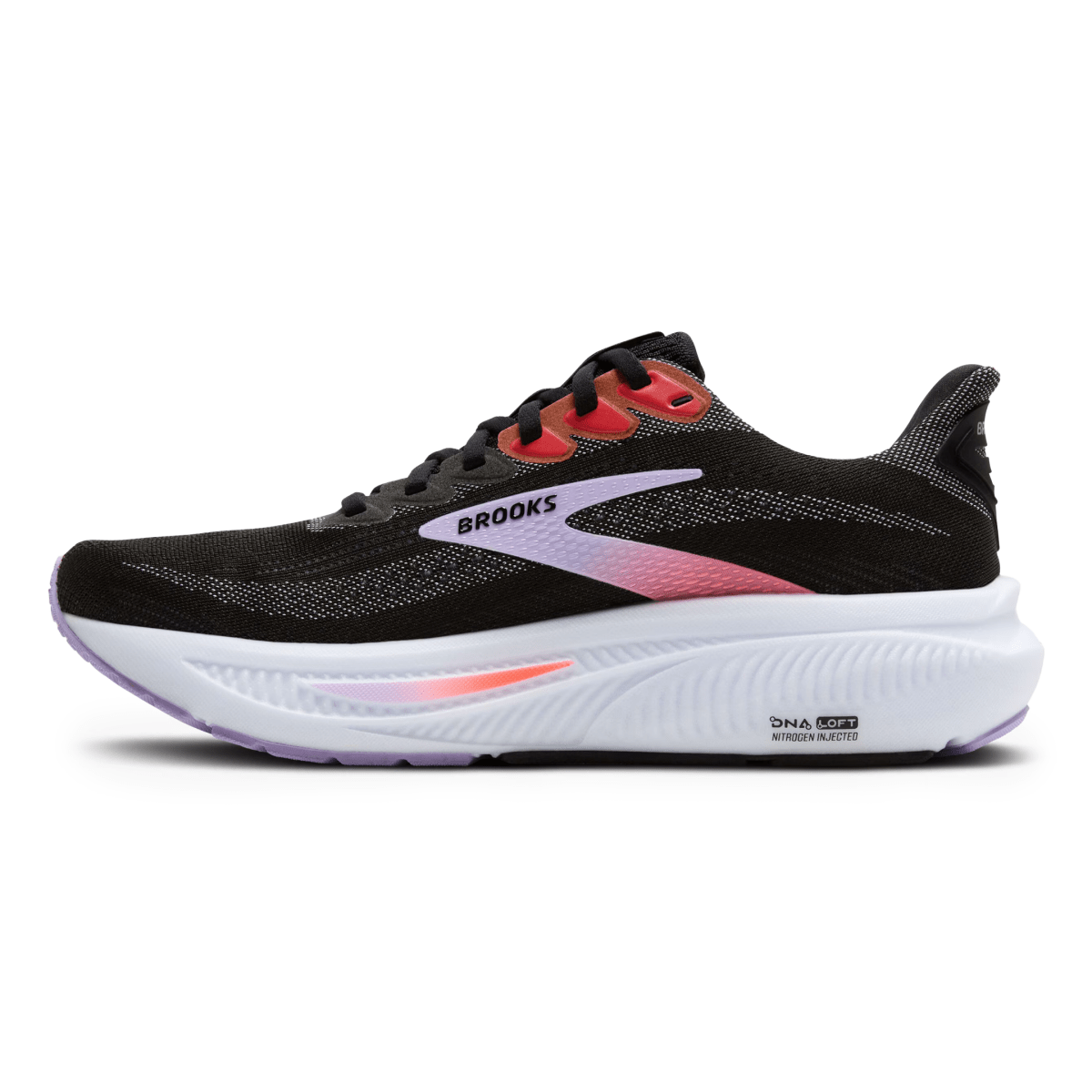 Brooks Women's Ghost 17 Black/Purple/Coral - 11021107 - Tip Top Shoes of New York